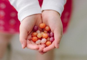 YumEarth sour beans stock image