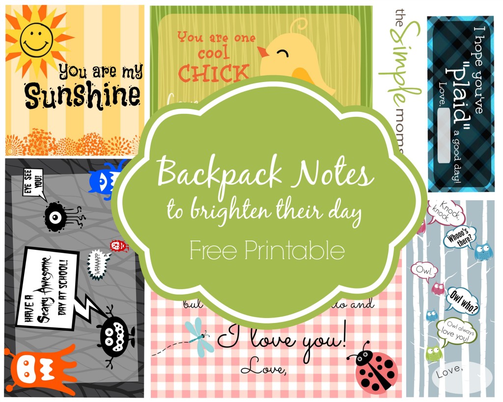 backpack notes_free printable_theSIMPLEmoms