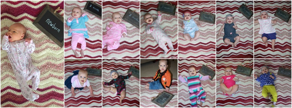 Monthly Pictures Collage for Baby K